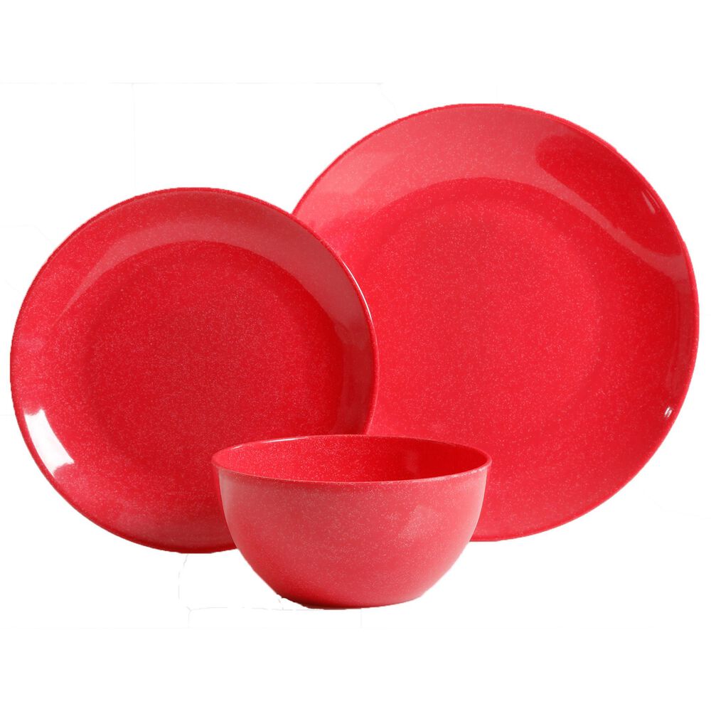 Gibson Elite Sugarfield 12-Piece Dinnerware Set in Red , , large
