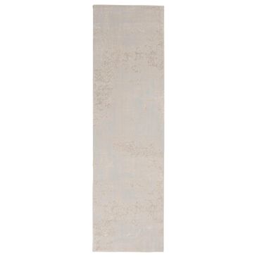 Nourison Silky Textures SLY01 2"2" x 7"6" Ivory and Grey Runner, , large