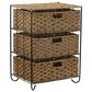 Household Essentials 3-Drawer Wicker Storage Chest in Brown, , large