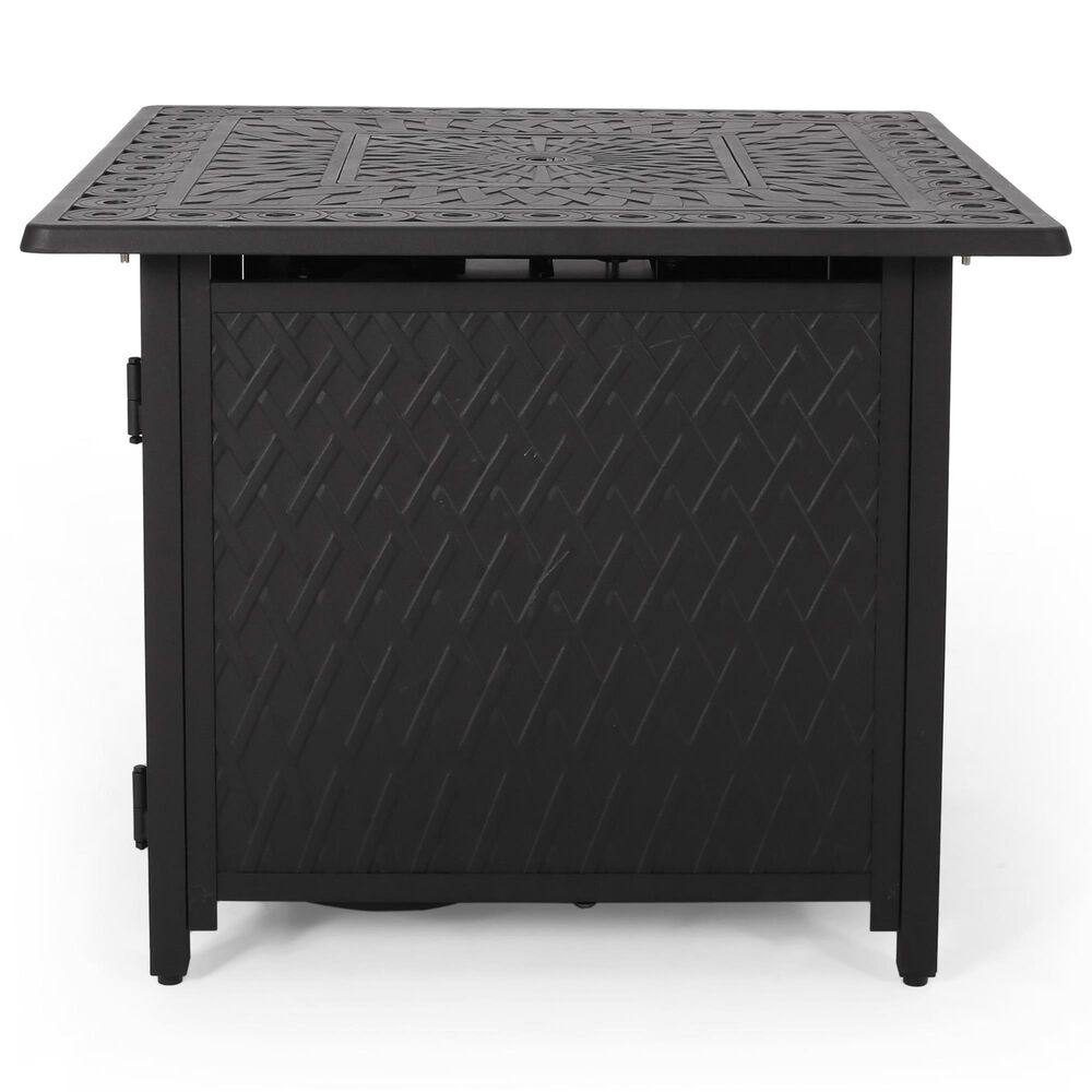 Noble House Aspen Square Fire Pit in Matte Black, , large