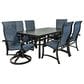 Crown Garden 7-Piece Dining Set in Collect Indigo and Matte Black, , large
