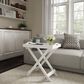 Timberlake Lavish Home Folding End Table in White, , large