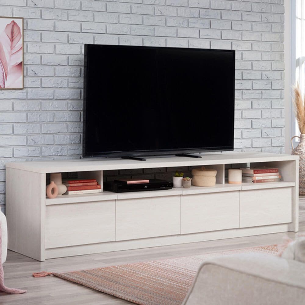 Sauder Harvey Park 81" TV Stand in Alabaster Oak, , large