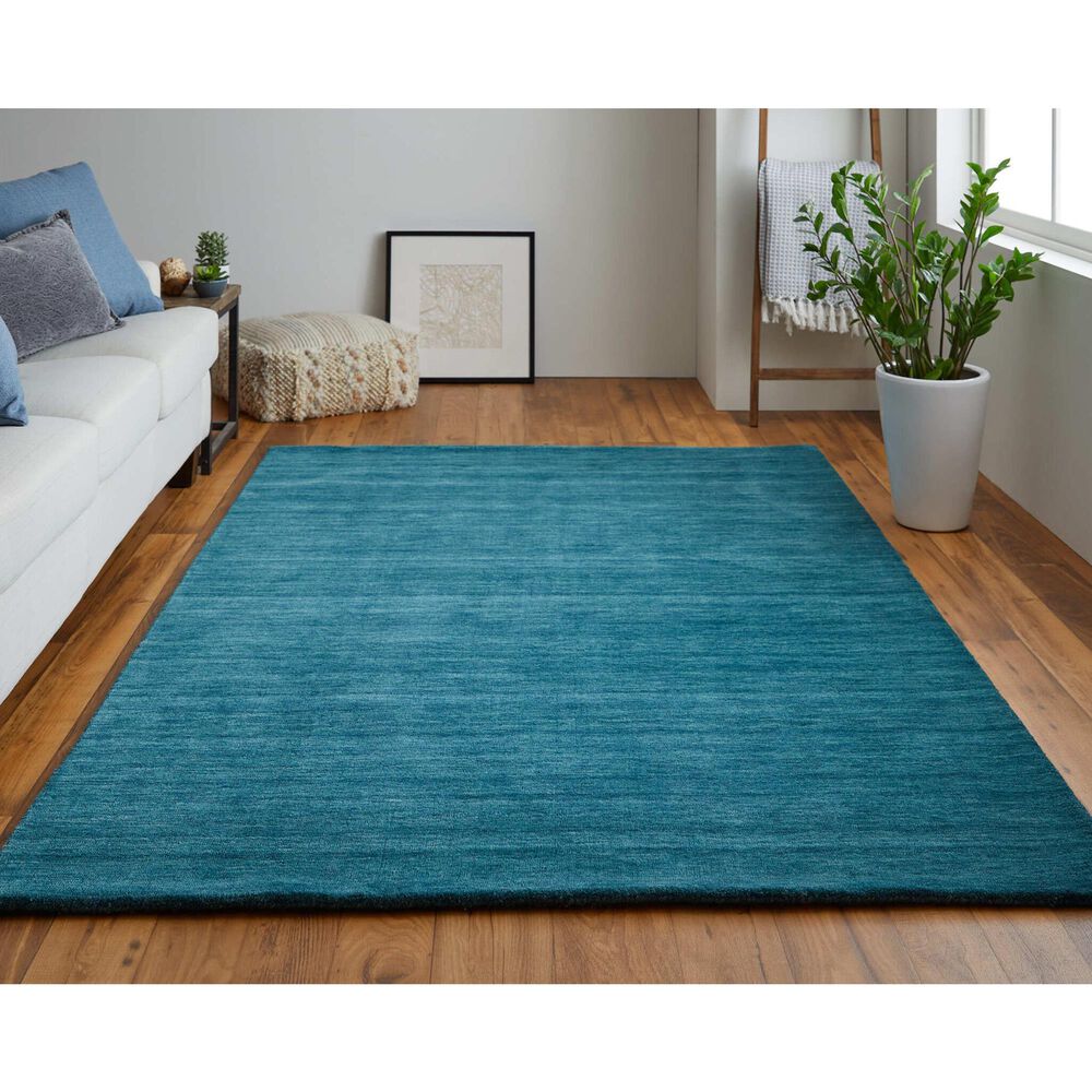 Feizy Luna 3&#39;6&quot; x 5&#39;6&quot; Teal Area Rug, , large