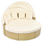 HOMLUX Patio Furniture Round Outdoor Sectional Sofa Set in Beige, , large
