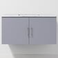 Lexora Home Geneva 36" Single Bathroom Vanity in Dark Grey with 2 cm White Carrara Marble Top and Rectangular Sink, , large