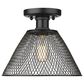 Golden Lighting Carver 1-Light Semi-Flush in Matte Black, , large