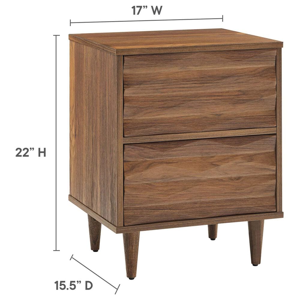 Modway Vespera 2 Drawer Nightstand in Walnut, , large