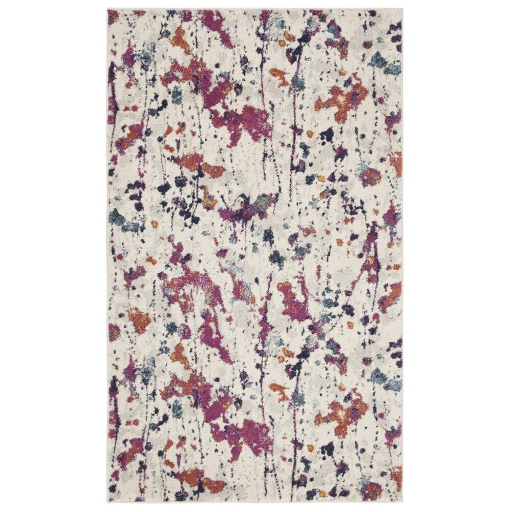 Safavieh Evoke EVK284Q 4" x 6" Ivory and Red Area Rug, , large