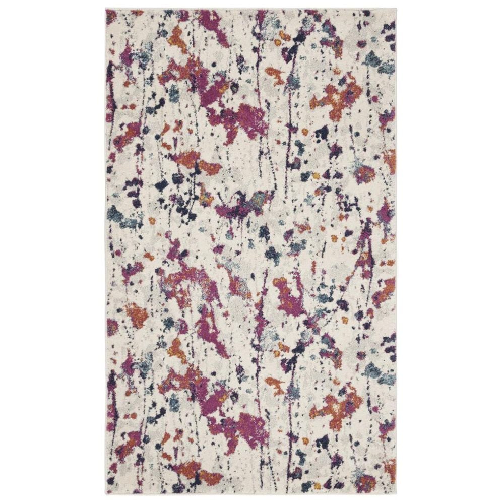 Safavieh Evoke EVK284Q 4" x 6" Ivory and Red Area Rug, , large