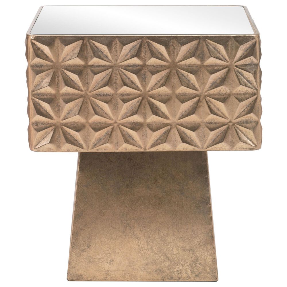 Zuo Modern Mayan Side Table in Bronze and Mirrored, , large