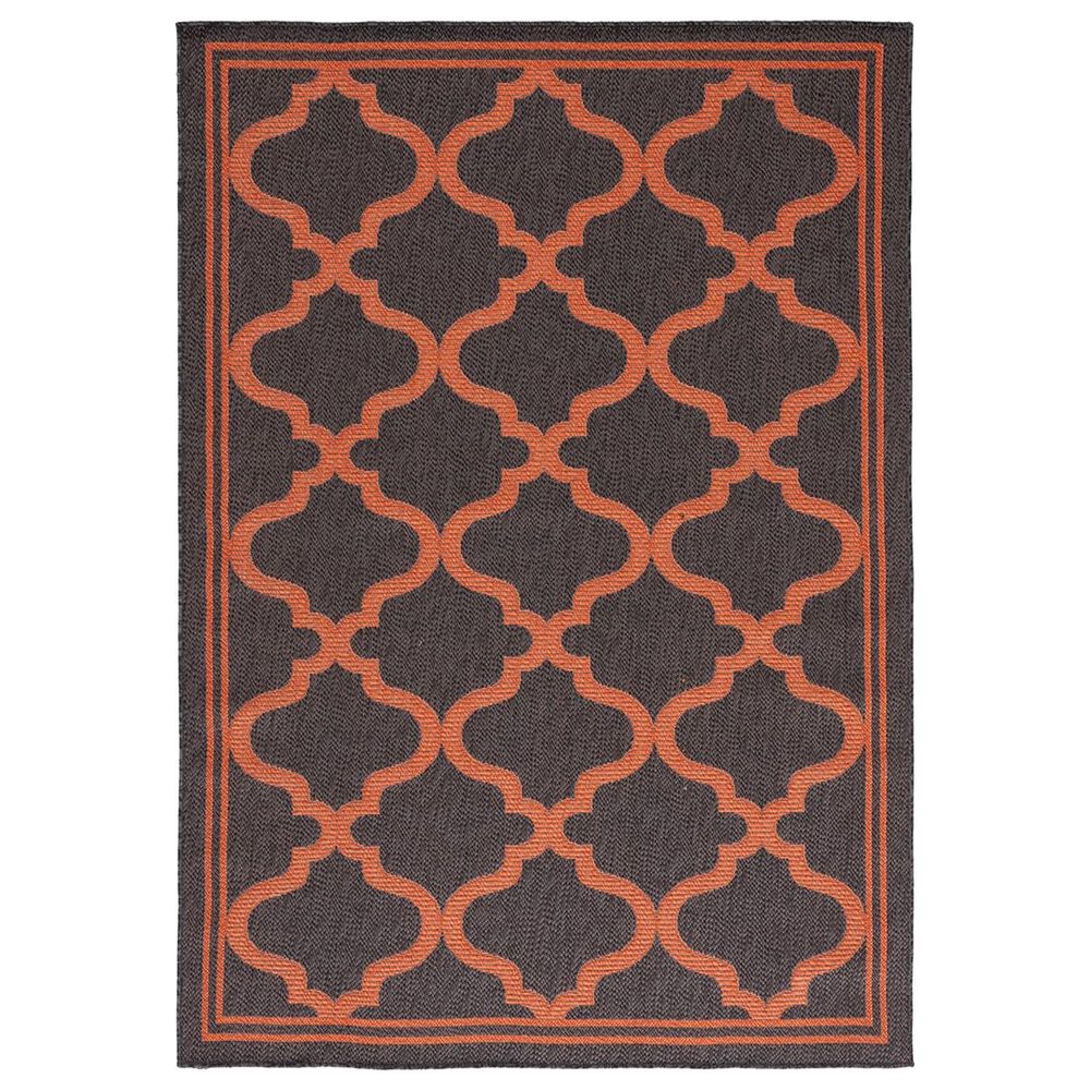 Safavieh Bermuda 8" x 10" Charcoal and Rust Indoor/Outdoor Area Performance Rug, , large
