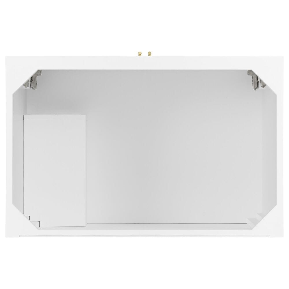 James Martin Vanities Myrrin 36&quot; Vanity in Bright White with 3 cm Carrara White Marble Top, , large