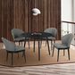 Blue River Arcadia and Juno 5-Piece 42" Dining Set with Charcoal Cushion in Black, , large