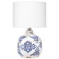 Splendor Living Milfordon Table Lamp in Distressed White and Blue, , large