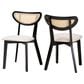 Baxton Studio Dannell Side Chair in Black and Light Brown (Set of 2), , large
