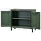 Rustic Root Riley Small Storage Cabinet in Green, , large
