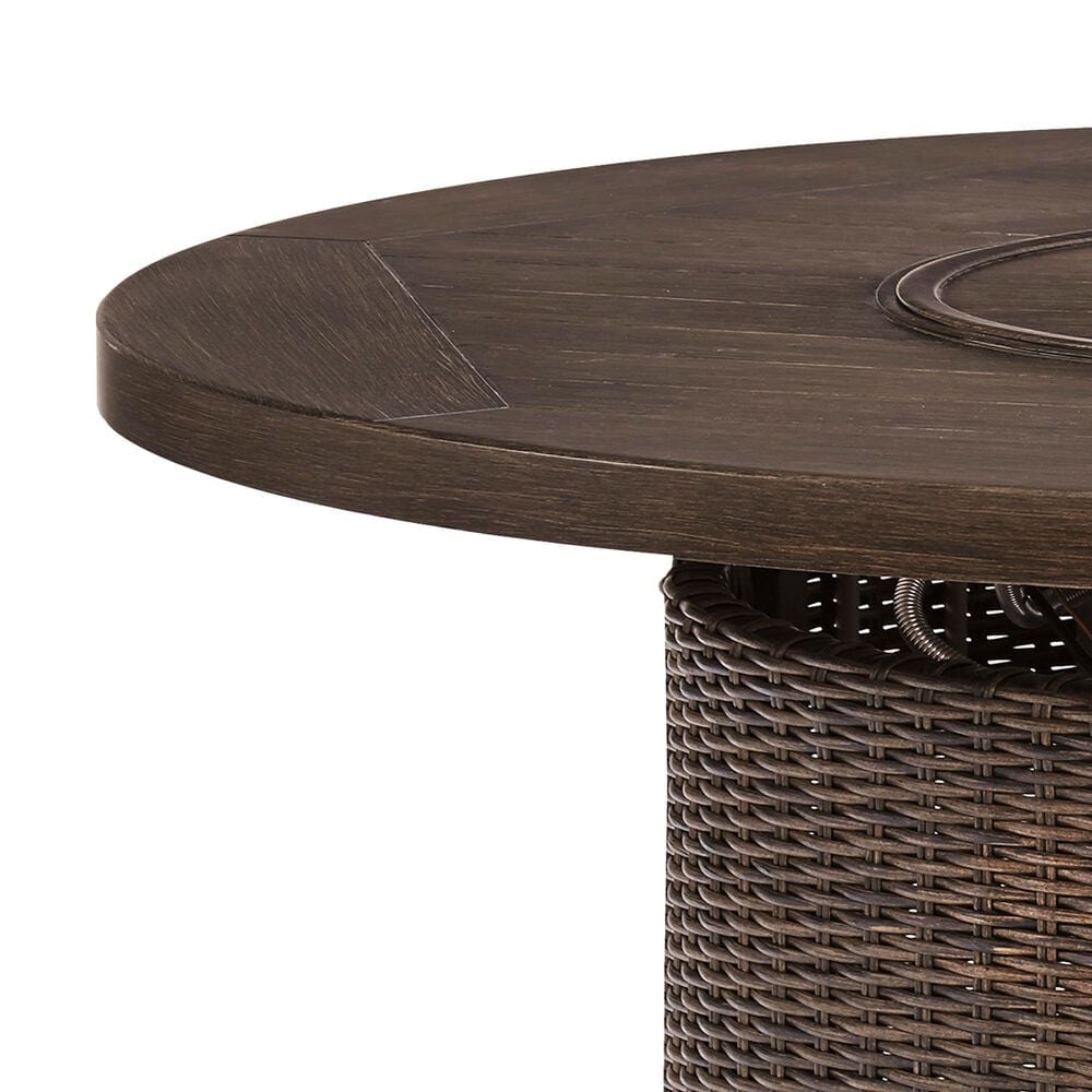 Ashley Paradise Trail 5-Piece Fire Pit Chat Set in Beige, , large