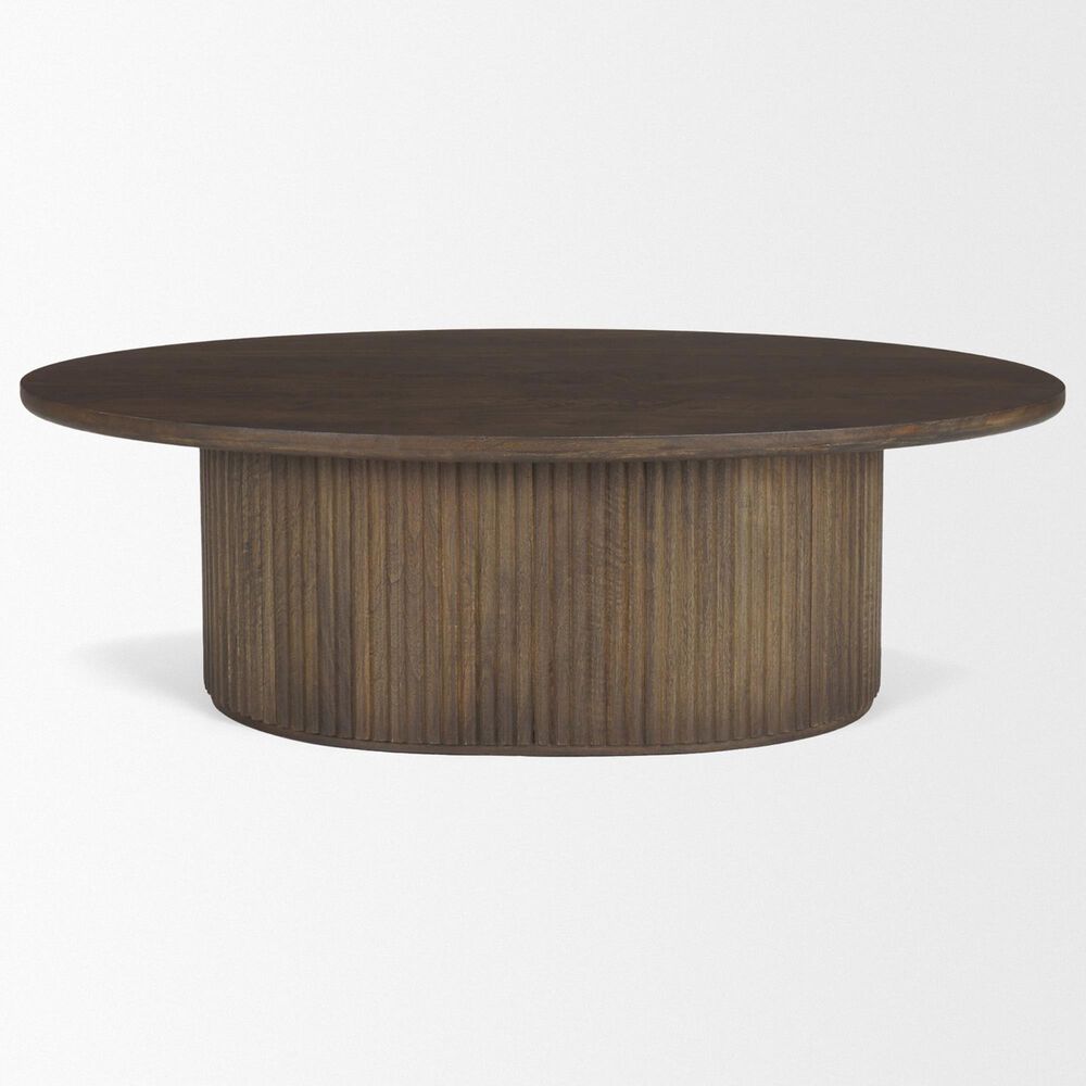 Mercana Terra Oval Coffee Table in Dark Brown, , large