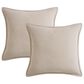 BCP Home 20" x 20" Chenille Throw Pillow in Beige (Set of 2), , large