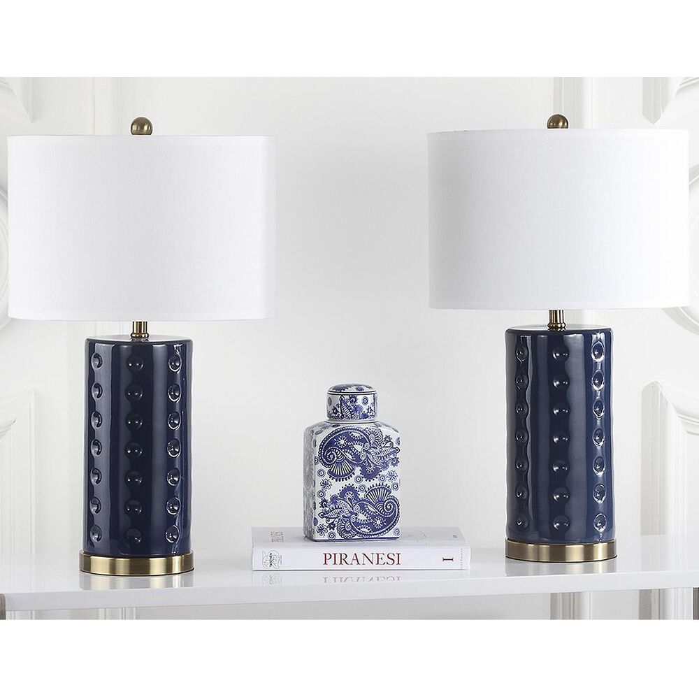 Safavieh Roxanne 26" Table Lamp in Navy (Set of 2), , large