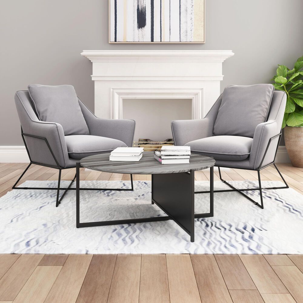Zuo Modern McBride Coffee Table in Gray and Black, , large
