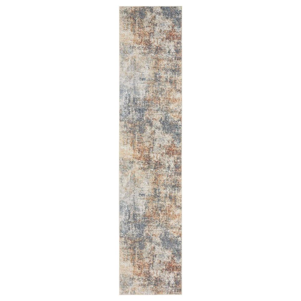 Nourison Astra Machine Washable Abstract 2"2" x 10" Multicolor Runner, , large