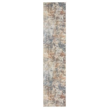 Nourison Astra Machine Washable Abstract 2"2" x 10" Multicolor Runner, , large
