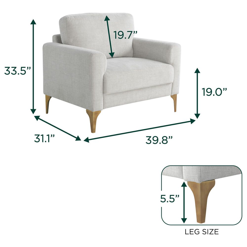 Lifestyle Solutions Mercer Accent Chair in Ivory, , large