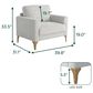 Lifestyle Solutions Mercer Accent Chair in Ivory, , large