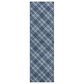 Dalyn Rug Company Soft Essentials Plaid Navy 2"3" x 7"6" Indoor/Outdoor Runner, , large