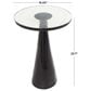 Maple and Jade 16" Geometric Accent End Table in Polished Black, , large