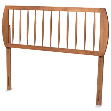 Baxton Studio Norman Queen Headboard in Ash Walnut, , large