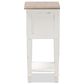 Baxton Studio Dauphine 2-Drawer Nightstand in White and Natural, , large