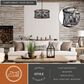 Vaxcel Bremerton 5-Light Chandelier in Black and Burnished Teak, , large