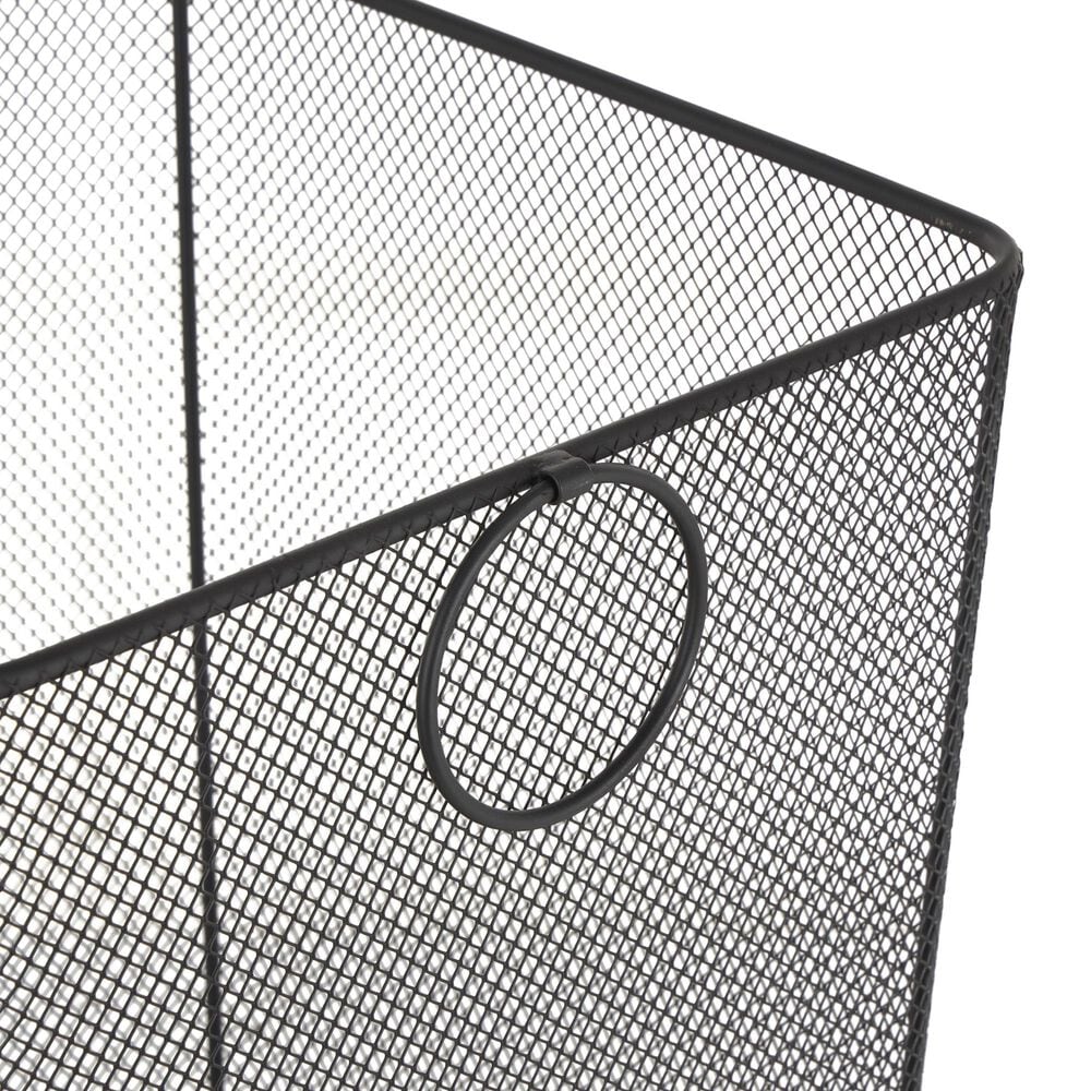 Maple and Jade Laundry Storage Cart with Ring Handles in Matte Black, , large