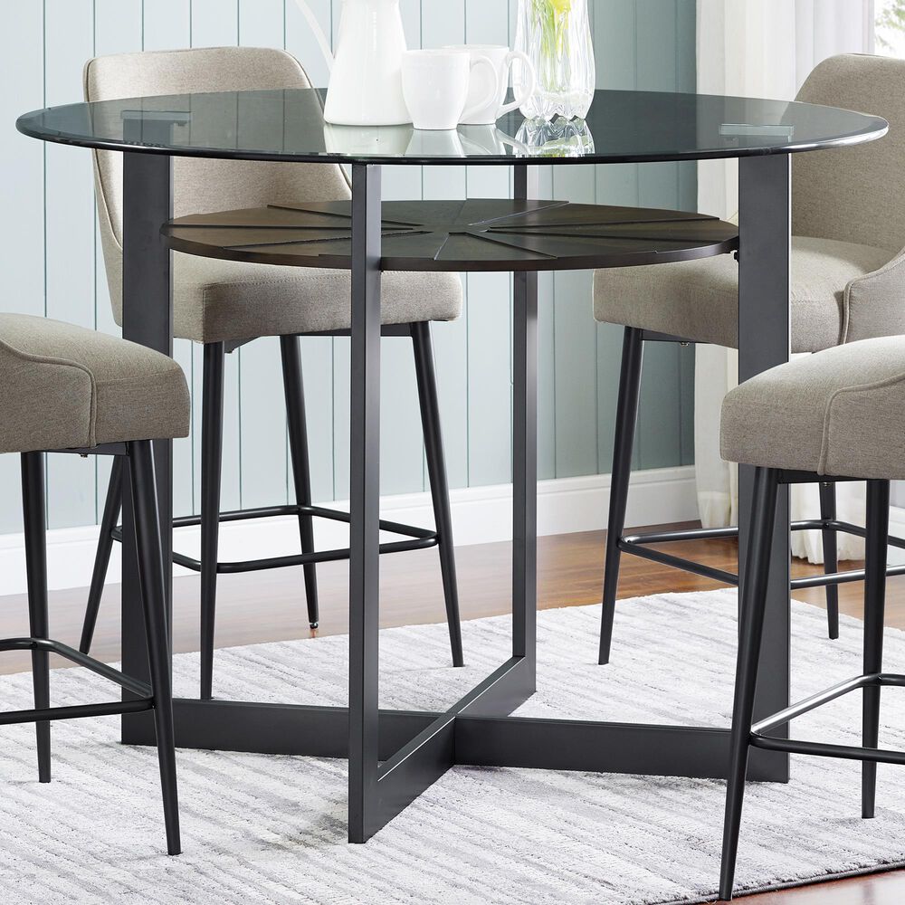 Steve Silver Owen 48&quot; Counter Height Table in Carmel/Silver, , large