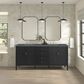 James Martin Vanities Myrrin 72" Double Bathroom Vanity in Carbon Oak with 3 cm Eternal Jasmine Pearl Silestone Top, Rectangular Sinks and FreePower Wireless Charger, , large