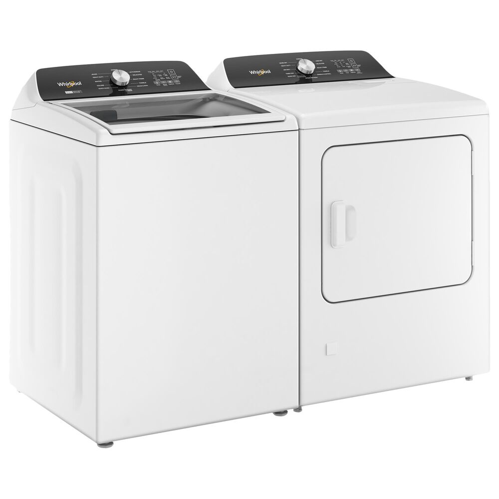 Whirlpool 4.7 Cu. Ft. Top Load Washer with 2-In-1 Removable Agitator and 7 Cu. Ft. Electric Dryer Laundry Pair in White, , large