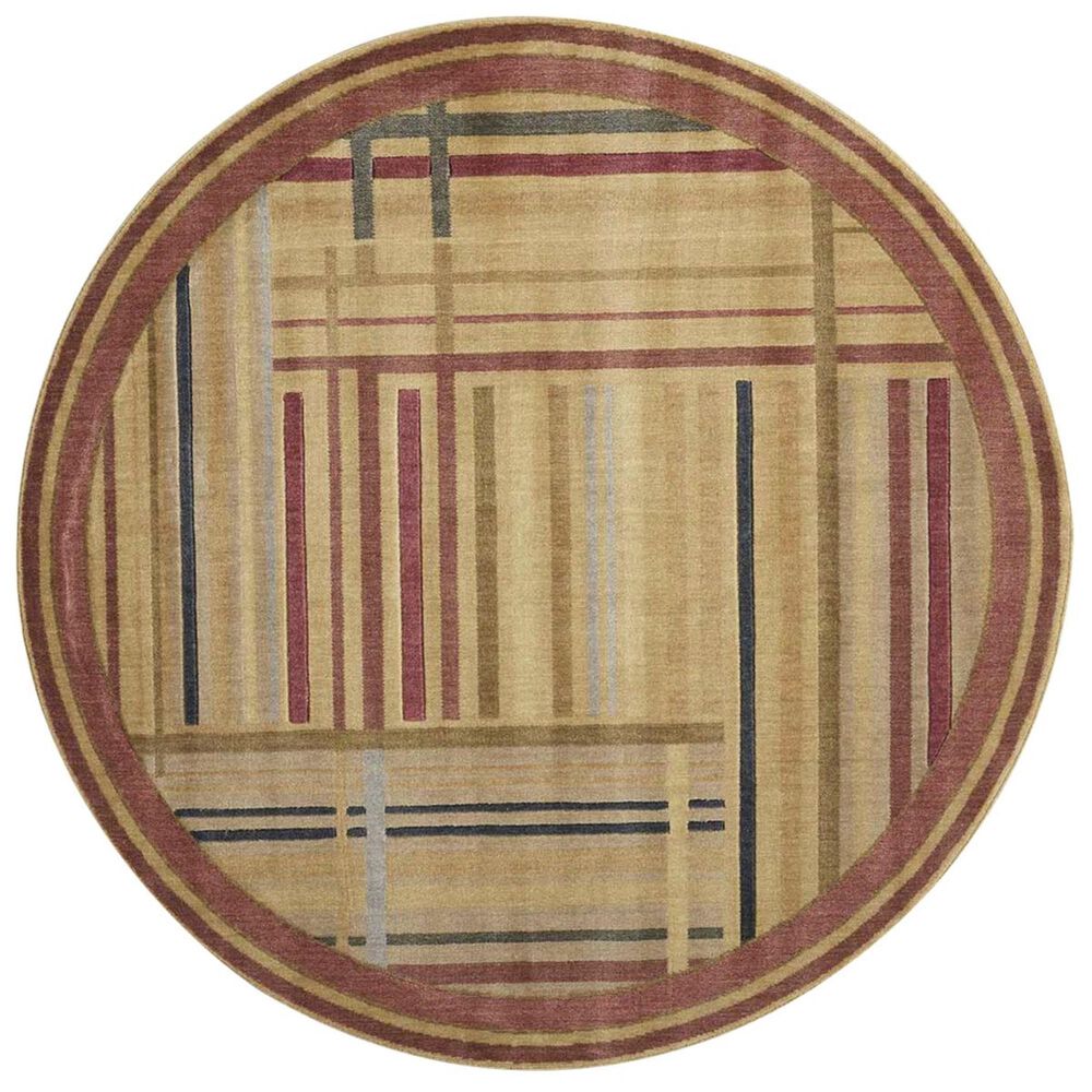 Nourison Somerset ST17 5'6" Round Multicolor Area Rug, , large