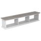 Furniture of America Moen 63" Floating TV Console in White and Vintage Gray Oak, , large