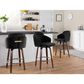 LumiSource Dahlia Swivel Counter Stool with Camel Upholstery in Walnut and Chrome (Set of 2), , large