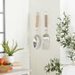 Maple and Jade 22" x 7" Kitchen Utensils Wall Decor in Brown and Silver (Set of 2), , large