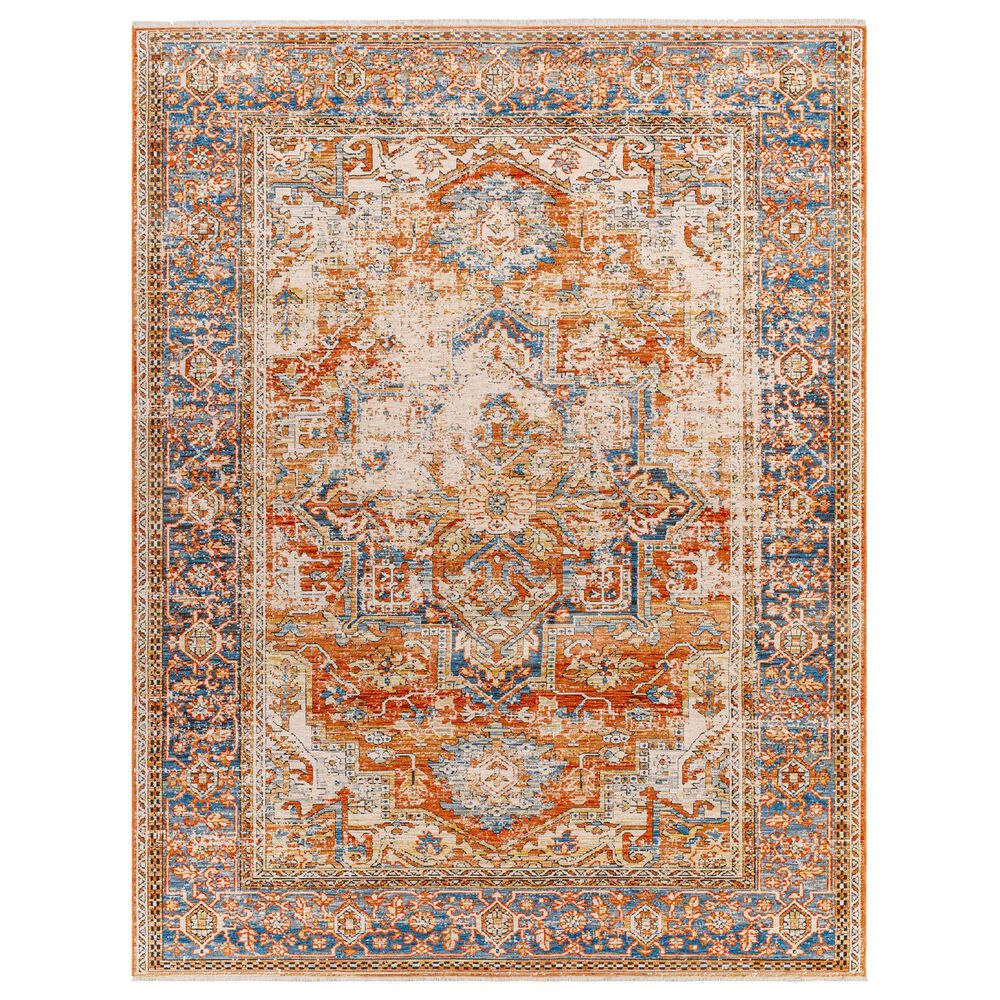 Surya Chicago CHG2301 6&#39;7&quot; Round Burnt Orange, Brick Red, Slate, Black, Mustard, Light Beige, Camel Area Rug, , large