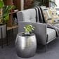 Maple and Jade Drum End Table with Hammered Design in Silver, , large