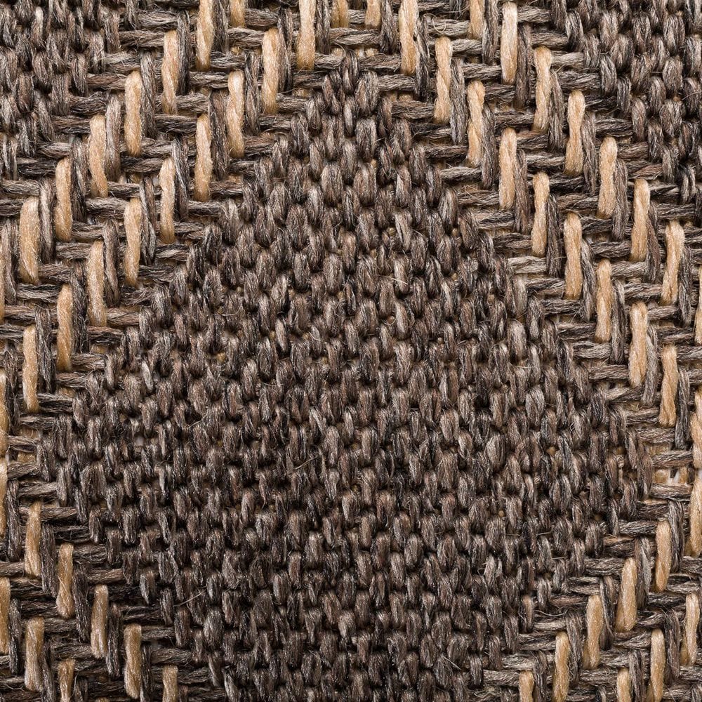 Central Oriental Santorini Diamond 6&#39;7&quot; x 9&#39;6&quot; Pebble and Natural Area Rug, , large