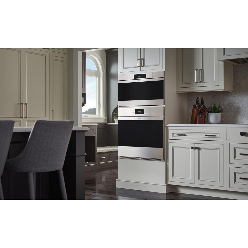 Wolf Appliances M Series 30" Single Electric Plumbed Wall Oven with Convection Steam in Stainless Steel, , large