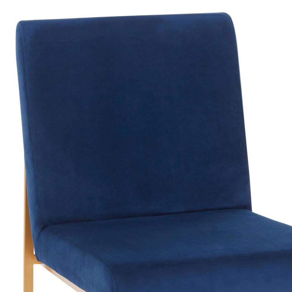 Lumisource Fuji Side Chair with Blue Cushion in Gold &#40;Set of 2&#41;, , large