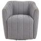 LumiSource Finley Swivel Accent Chair in Grey, , large