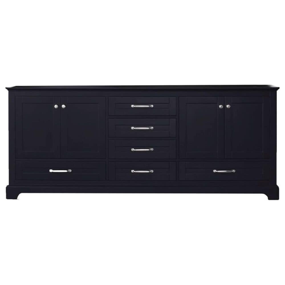 Lexora Home Dukes 80&quot; Double Bathroom Vanity in Espresso with 2 cm White Cultured Marble Top and Rectangular Sinks, , large